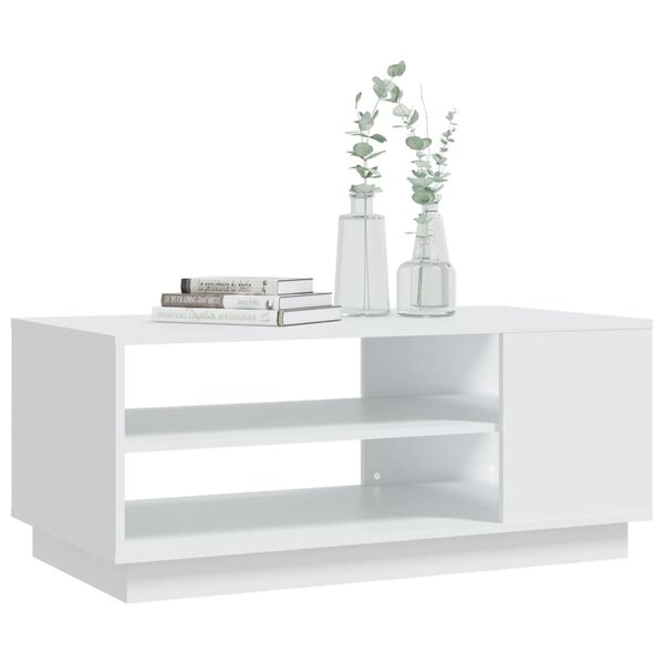 vidaXL Tavolino da Salotto Bianco 102x55x43 cm in Truciolato
