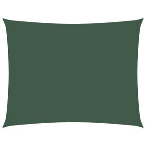 vidaXL Parasole a Vela Oxford Rettangolare 3x4 m Verde Scuro