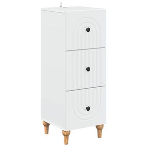 vidaXL Mobile con Cassetti Bianco 33 x 34,5 x 90 cm