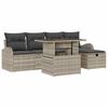 vidaXL Set Divano da Giardino 6 pz Grigio chiaro polyrattan