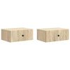 vidaXL Mobiletto da notte a muro 2 pz Rovere Sonoma 49 x 34,5 x 20 cm