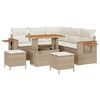 vidaXL Set Divano da Giardino 8 pz Beige polyrattan