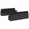 vidaXL Set Divano da Giardino 9 pz Nero Poly Rattan