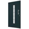 vidaXL Porta d'Ingresso in Alluminio e PVC Antracite 100x210 cm