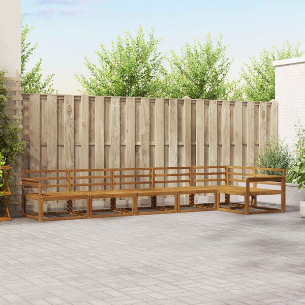 vidaXL Set di divani da esterno 6 pcs Naturale