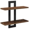 vidaXL Scaffali flottanti Legno antico 40 x 15 x 40 cm