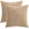 vidaXL Federa 2 pz HEERLEN Tortora 30 x 30 cm Tessuto Chenille