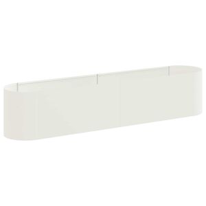 vidaXL Letto rialzato da giardino Bianco 200 x 40 x 40 cm
