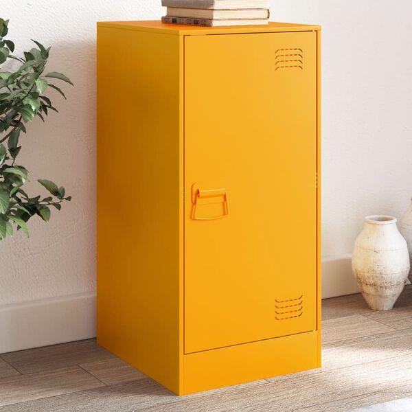 vidaXL Credenza Giallo Senape 34,5x39x73 cm in Acciaio