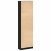 vidaXL Guardaroba Rovere Nero 55 x 25 x 189 cm Legno multistrato
