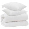 vidaXL Piumone con Cuscini con cuscino 3 pcs Bianco Microfibra