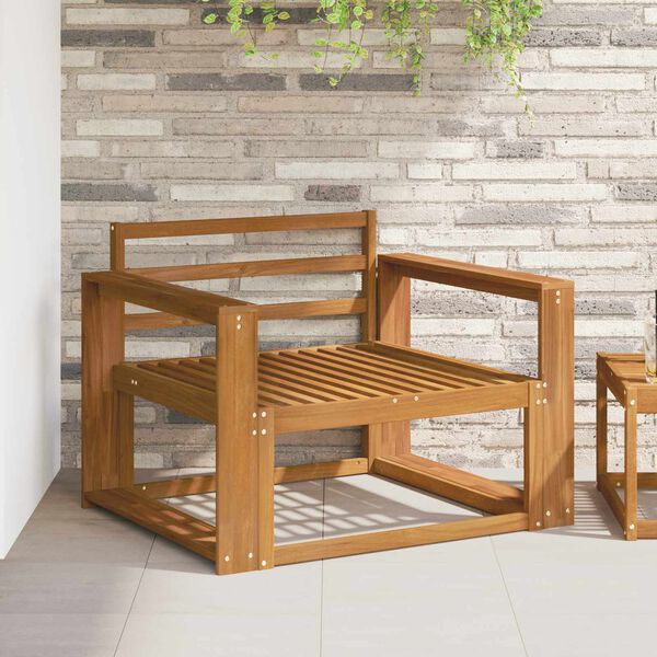 vidaXL Divano centrale per esterno Legno di Acacia Massello Naturale