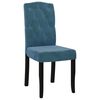 vidaXL Sedie da Pranzo 6 pz Blu in Velluto