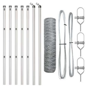 vidaXL Palo della recinzione Argento