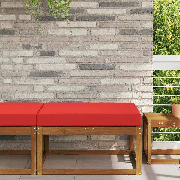 vidaXL Cuscino per divano da esterno Rosso 80 x 80 x 8 cm Poliestere