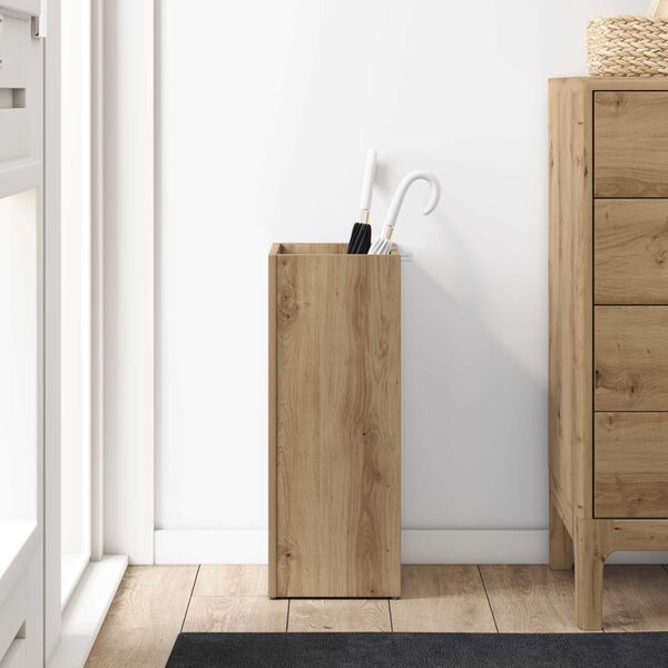 vidaXL Supporto per Ombrellone Rovere artigianale 25 x 24,5 x 64 cm