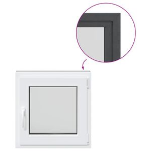 vidaXL Finestra per cantina "RISOR" 50x50 cm anta-ribalta DIN destra antracite