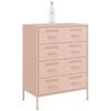 vidaXL Credenza Rosa 68x39x89 cm in Acciaio