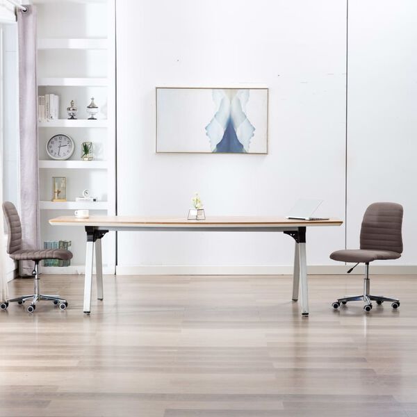 vidaXL Sedie da Pranzo 2 pz Tortora in Tessuto