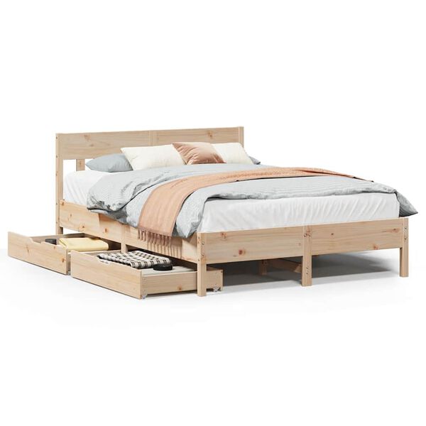 vidaXL Letto senza Materasso 140x200 cm in Legno Massello di Pino