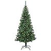 vidaXL Albero di Natale artificiale con luci integrate Verde 240 cm