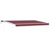 vidaXL Cornice per Tenda Manuale con LED Borgogna e Bianco 5 x 3 m