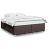 vidaXL Giroletto senza Materasso Marrone Scuro 180x200 cm Tessuto