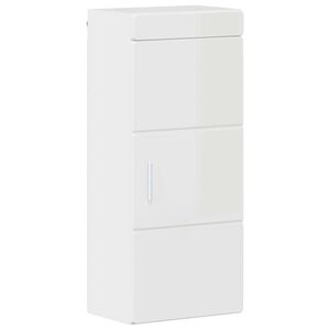 vidaXL Armadio da bagno a muro TULUM Bianco Lucido 37 x 24,5 x 86 cm