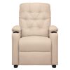 vidaXL Poltrona Elettrica Reclinabile Crema in Tessuto
