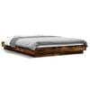 vidaXL Giroletto con Luci LED Rovere Fumo 120x190 cm Legno Multistrato