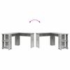 vidaXL Scrivania ad angolo Grigio cemento 140 x 113,5 x 75 cm