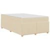 vidaXL Struttura del letto con materasso Crema 120 x 200 cm Tessuto