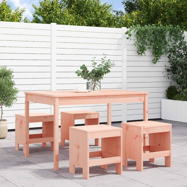 vidaXL Set da Pranzo per Giardino 5 pz in Legno Massello di Douglas