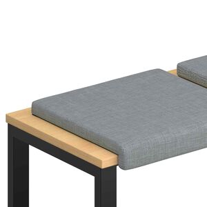 vidaXL Cuscino per panchina 2 pz Tessuto Grigio Chiaro