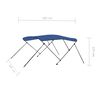 vidaXL Bimini di Prua con Tendalino a 3 Archi Blu 183x140x137 cm