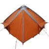 vidaXL Tenda Teepee con tetto Grigio e arancione 490 x 410 x 210 cm