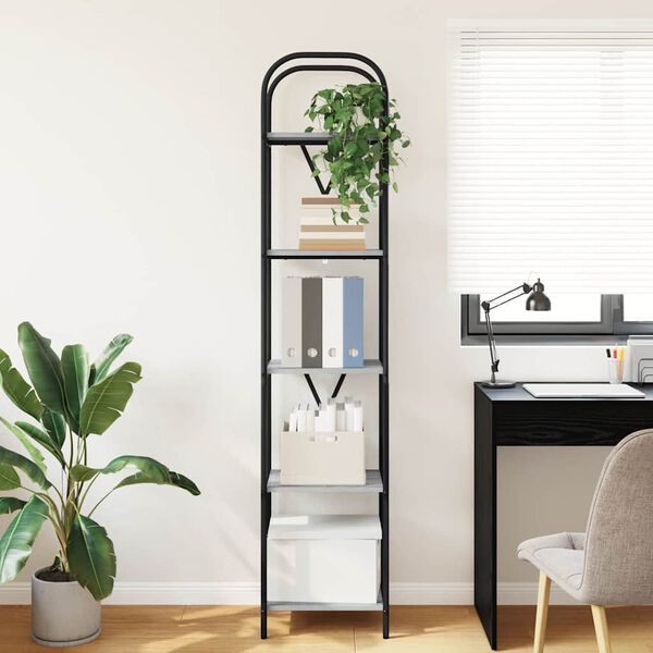 vidaXL Libreria Grigio Sonoma 40 x 30 x 183 cm Legno multistrato