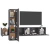 vidaXL Set Mobili TV 5 pz Grigio Lucido in Legno Multistrato