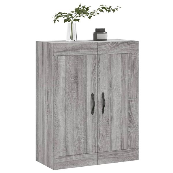 vidaXL Mobile a Parete Grigio Sonoma 69,5x34x90 cm Legno Multistrato