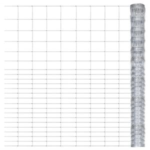 vidaXL Recinzione da Giardino in Acciaio Zincato 50x1,6 m Argento