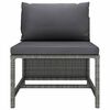 vidaXL Set Divani da Giardino 12 pz con Cuscini in Polyrattan Grigio