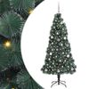 vidaXL Albero di Natale artificiale pre-lit con set di palline Verde