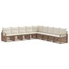 vidaXL Set Divano da Giardino 9 pcs Beige polyrattan