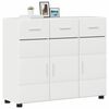vidaXL Credenza Bianco Lucido 88,5 x 30,5 x 73 cm Legno multistrato