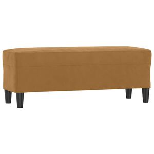 vidaXL Panca marrone 100x35x41 cm in Velluto