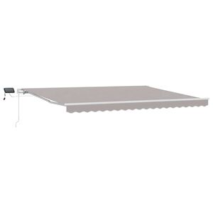 vidaXL Tenda retrattile Grigio Chiaro 450 &times; 300 cm Tessuto e Alluminio