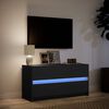 vidaXL Mobile Porta TV con LED Nero 100x34x50 cm in Truciolato