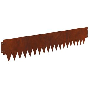 vidaXL Bordura per Prato 30 pcs 103 x 20 cm metallo Ruggine