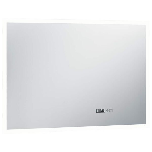 vidaXL Specchio LED Bagno con Sensore Tattile Schermo Orario 100x60cm