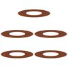 vidaXL adatto per Anelli d'Albero Piatto 5 pz Ruggine &Oslash;30/60 cm
